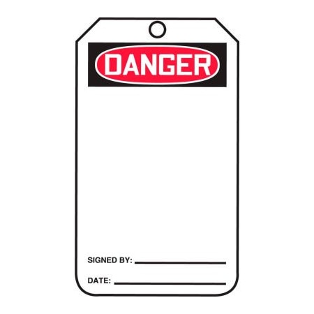 Accuform Accuform Danger Tag, RP-Plastic, 25/Pack MDT260PTP